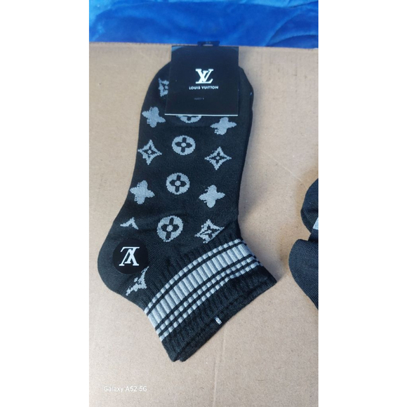 5 pc Unisex Louis Vuitton Socks women's 7-10 With Box - Picture 2 of 8